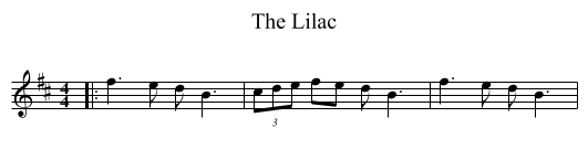 The Lilac - staff notation