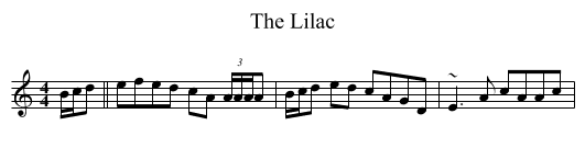 The Lilac - staff notation