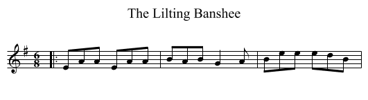 The Lilting Banshee - staff notation