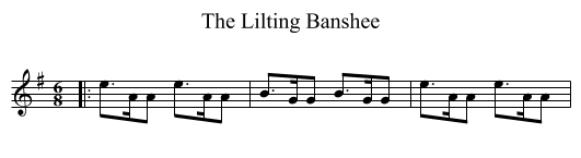 The Lilting Banshee - staff notation
