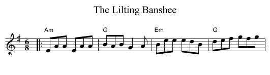 The Lilting Banshee - staff notation
