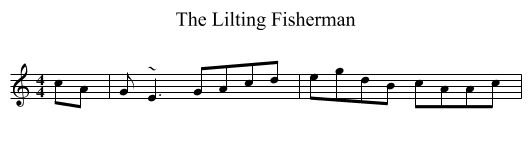 The Lilting Fisherman - staff notation