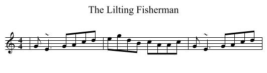 The Lilting Fisherman - staff notation