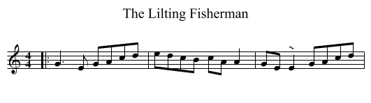 The Lilting Fisherman - staff notation