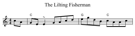 The Lilting Fisherman - staff notation