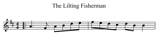 The Lilting Fisherman - staff notation