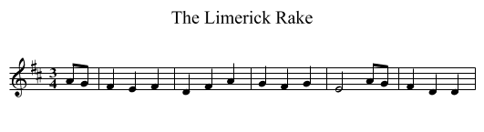 The Limerick Rake - staff notation