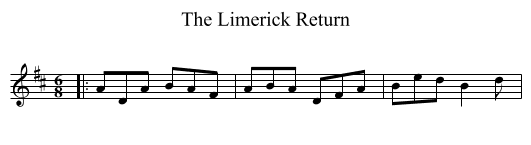 The Limerick Return - staff notation