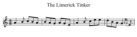 The Limerick Tinker - staff notation