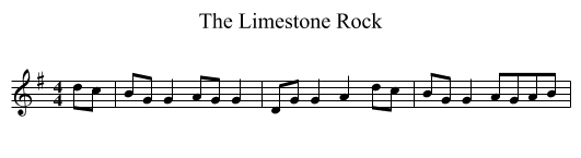 The Limestone Rock - staff notation