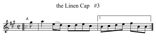 the Linen Cap   #3 - staff notation