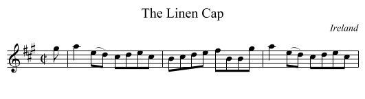 The Linen Cap - staff notation