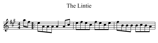 The Lintie - staff notation