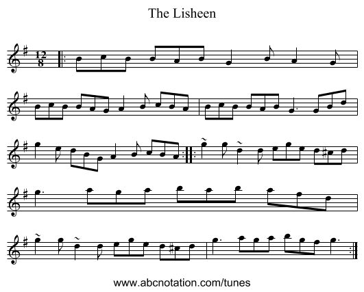 The Lisheen - staff notation