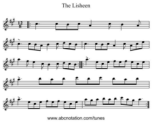 The Lisheen - staff notation