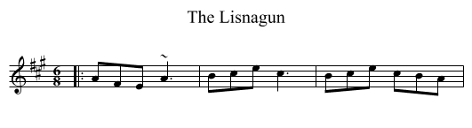 The Lisnagun - staff notation