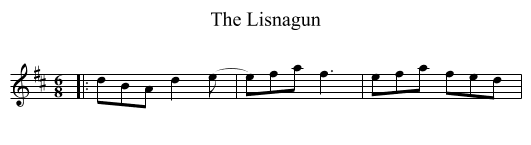 The Lisnagun - staff notation