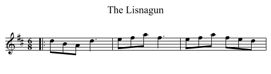 The Lisnagun - staff notation