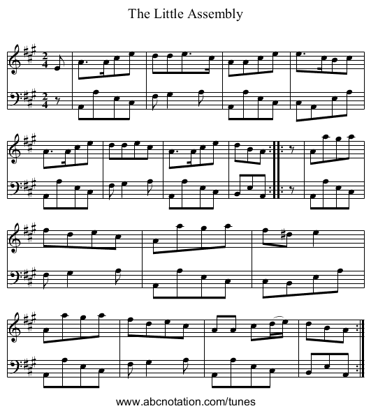 The Little Assembly - staff notation