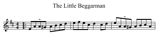 The Little Beggarman - staff notation