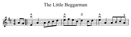 The Little Beggarman - staff notation