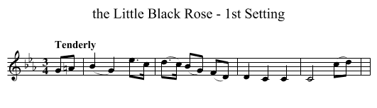 the Little Black Rose - 1st Setting - staff notation