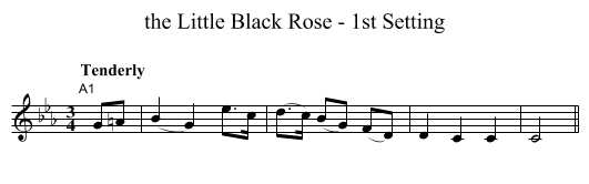 the Little Black Rose - 1st Setting - staff notation
