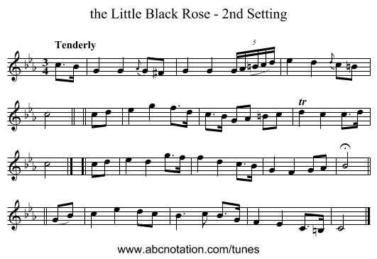 the Little Black Rose - 2nd Setting - staff notation
