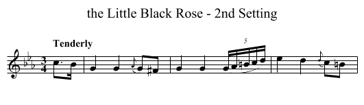 the Little Black Rose - 2nd Setting - staff notation