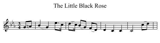 The Little Black Rose - staff notation