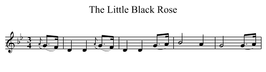 The Little Black Rose - staff notation