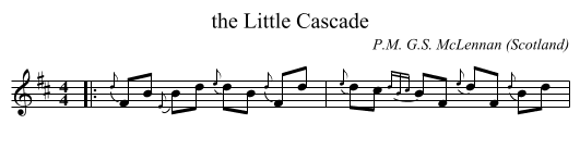 the Little Cascade - staff notation
