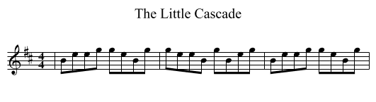 The Little Cascade - staff notation