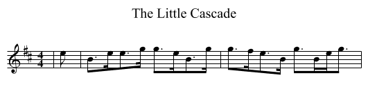 The Little Cascade - staff notation
