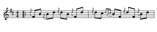 the Little Cascade - staff notation