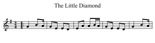 The Little Diamond - staff notation