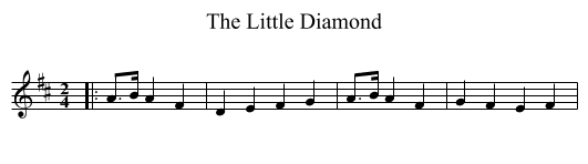 The Little Diamond - staff notation