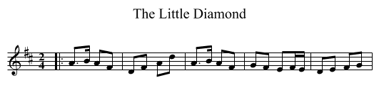 The Little Diamond - staff notation