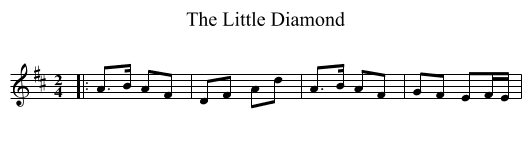 The Little Diamond - staff notation