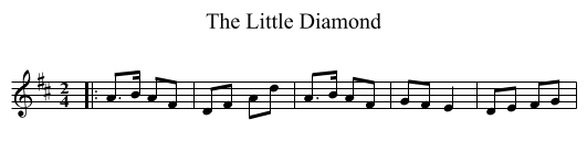 The Little Diamond - staff notation