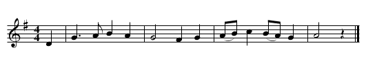 The Little Dustman - staff notation