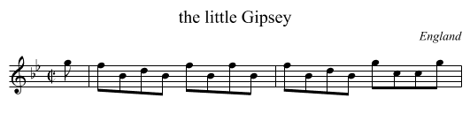 the little Gipsey - staff notation
