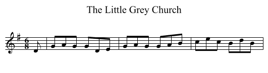 The Little Grey Church - staff notation