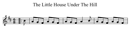 The Little House Under The Hill - staff notation