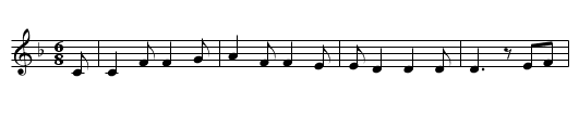 The Little Log Cabin by the Stream - staff notation