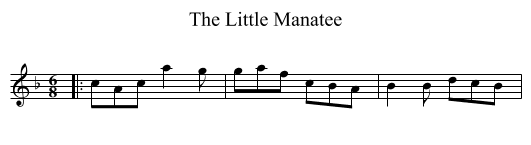 The Little Manatee - staff notation