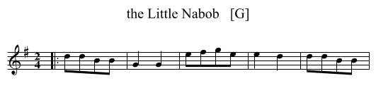 the Little Nabob   [G] - staff notation