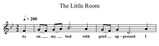 The Little Room - staff notation