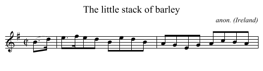 The little stack of barley - staff notation