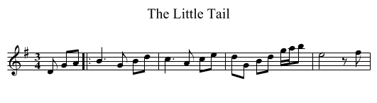 The Little Tail - staff notation